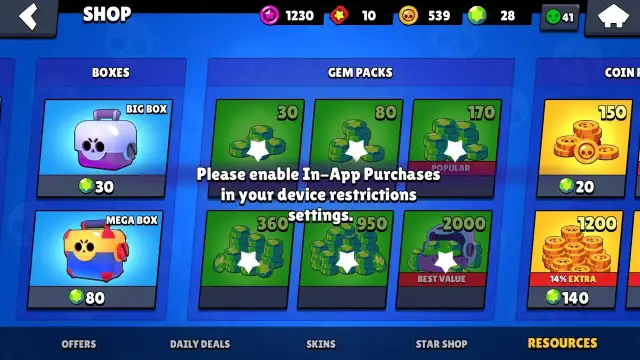 Jak włączyć zakupy w aplikacji Brawl Stars bez problemów z ustawieniami