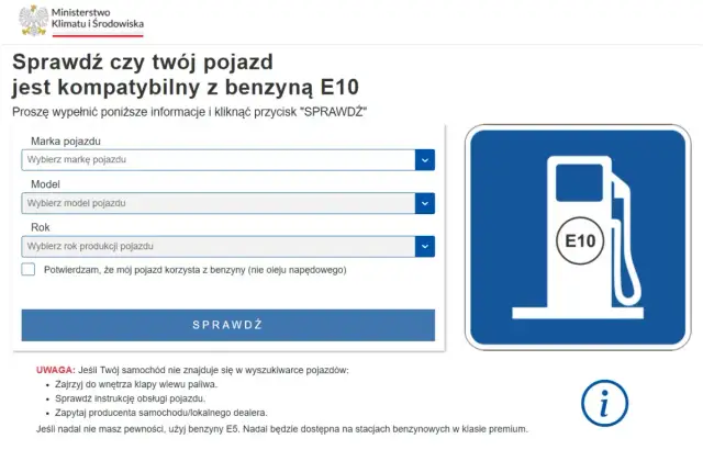 Sprawdź kompatybilność z E10: Czy Twój pojazd może używać paliwa E10?