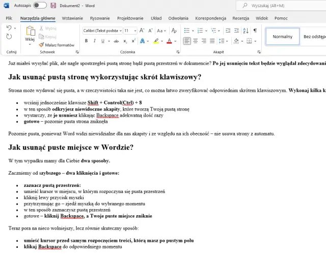 Jak usunąć czerwone podkreślenia w Wordzie i pozbyć się frustracji