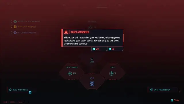 Cyberpunk 2077: Reset atrybutów 2.0 Jedna szansa, jak ją wykorzystać?