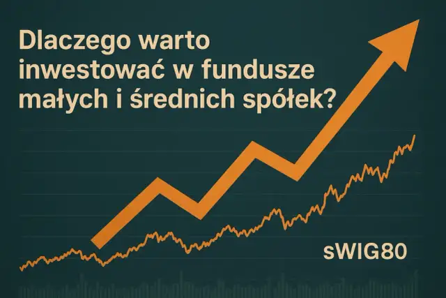 Dlaczego warto inwestować w fundusze małych i średnich spółek? Wykres pokazuje wzrost, sugerując potencjalne zyski.