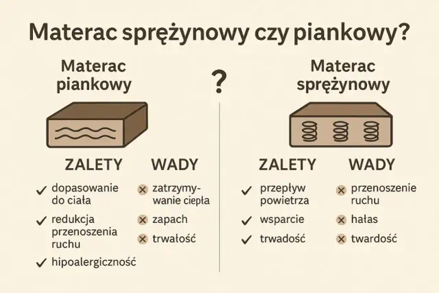 Materac piankowy czy sprężynowy? Który zapewni Ci zdrowy sen?