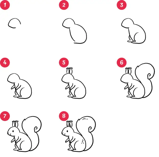 Jak narysować wiewiórkę - proste kroki, które zaskoczą każdego