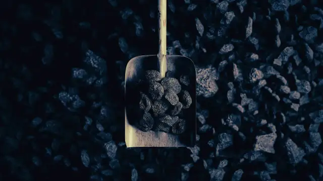 Łopata z węglem, symbol tego, kto dostanie dofinansowanie do węgla.