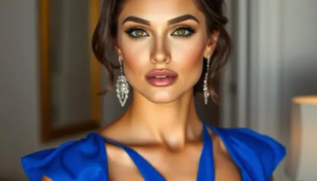 Idealny makijaż do chabrowej sukienki: 7 porad na dzień i wieczór