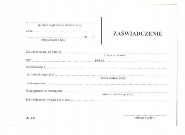 Jak napisać zaświadczenie o zatrudnieniu pracownika bez błędów