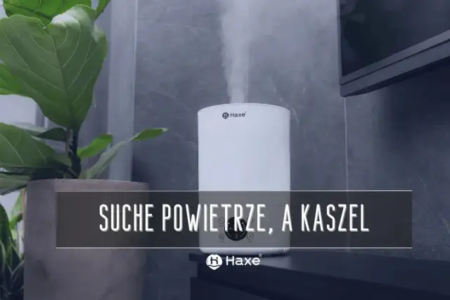 Nawilżacz powietrza Haxe walczy z suchym powietrzem w domu, łagodząc kaszel.