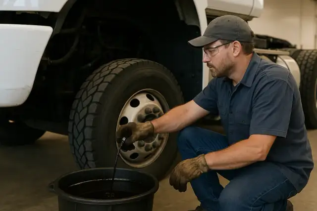 Wymiana oleju w ciężarówce: co ile? Ekspert radzi, jak oszczędzać.