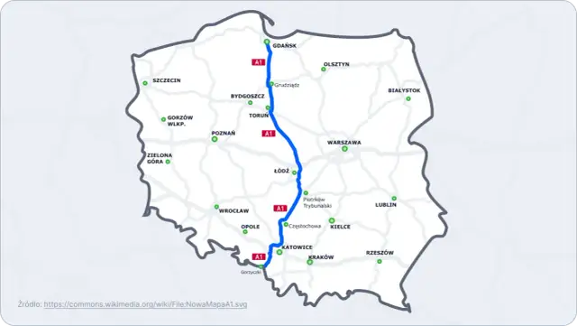 Autostrada A1: Długość, przebieg, opłaty i czas przejazdu [2024]