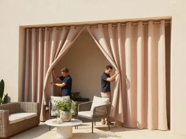 Skuteczne sposoby czym obciążyć zasłony na tarasie: praktyczne rozwiązania