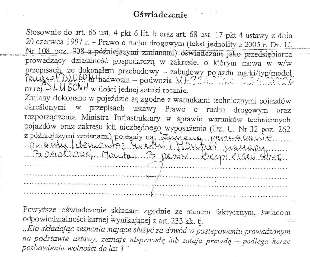 Oświadczenie kiedy auto zostało sprowadzone - jak uniknąć problemów prawnych