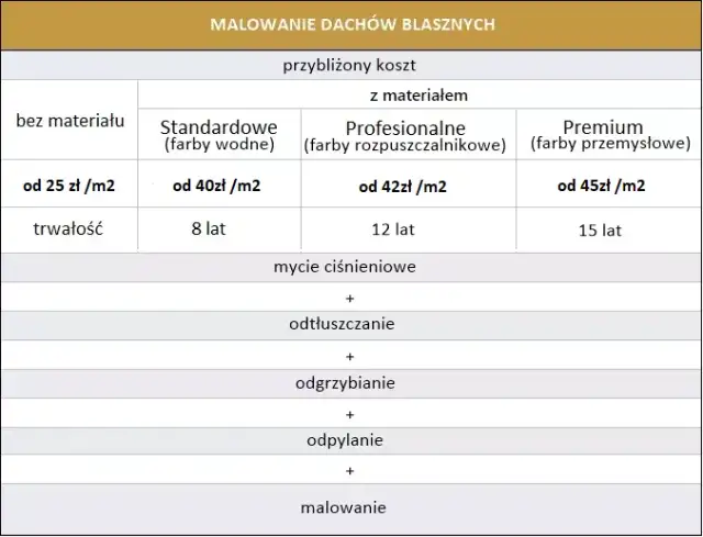 Ile kosztuje malowanie dachu z blachy? Sprawdź ceny i porady