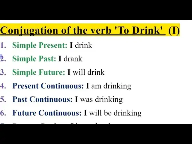 Trzecia forma drink: Jak używać drunk w czasie przeszłym?