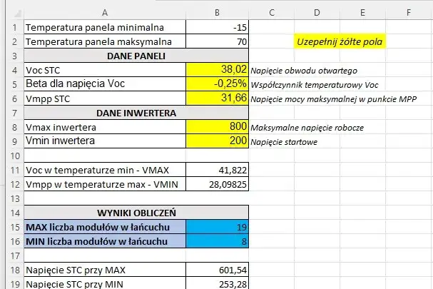 Ilość paneli potrzebna do instalacji 10 kW Kalkulator