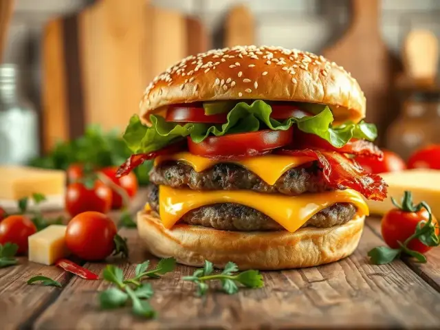 Ile kalorii ma burger drwala? Zaskakujące wartości kaloryczne!