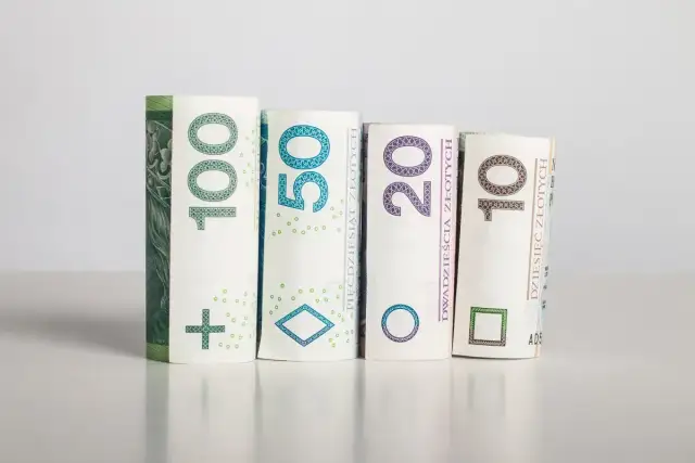 Zwijane banknoty 100, 50, 20 i 10 zł. Klucz do tego, jak obliczyć rentowność firmy, tkwi w analizie finansowej.