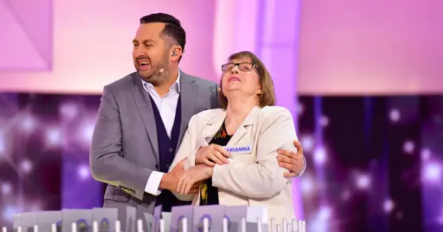 Emocje na planie teleturnieju! Czy Marianna wygra samochód w kole fortuny?