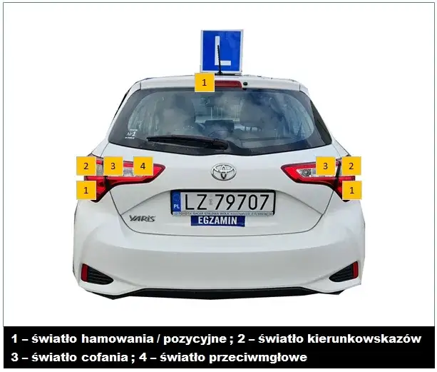 Ile jest świateł cofania w toyocie yaris i jak je wymienić?