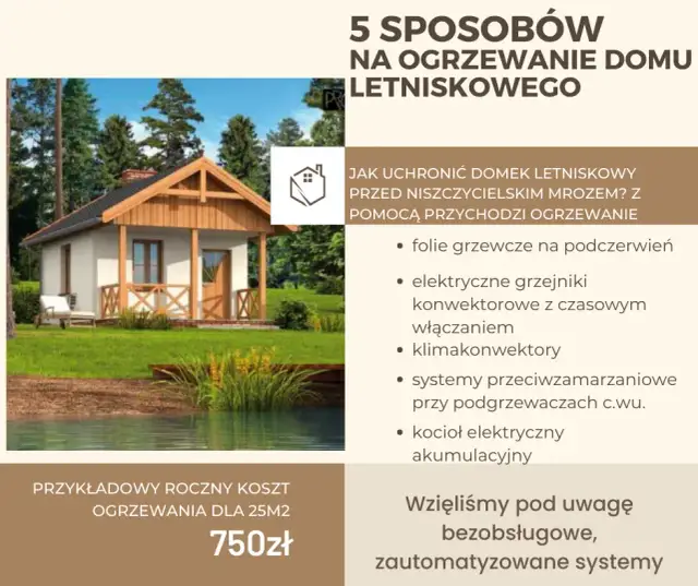 Jakie ogrzewanie do domku letniskowego na cały rok: 5 sprawdzonych metod