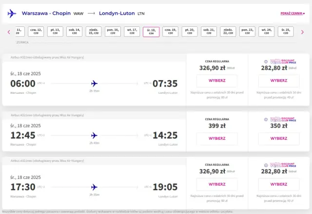 Kiedy kupować bilety lotnicze Wizz Air, aby zaoszczędzić najwięcej?