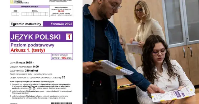 Matura z polskiego 2025: O której kończy się egzamin?