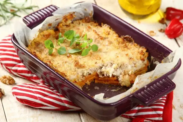 Pyszna zapiekanka z batatami i kurczakiem przepis krok po kroku