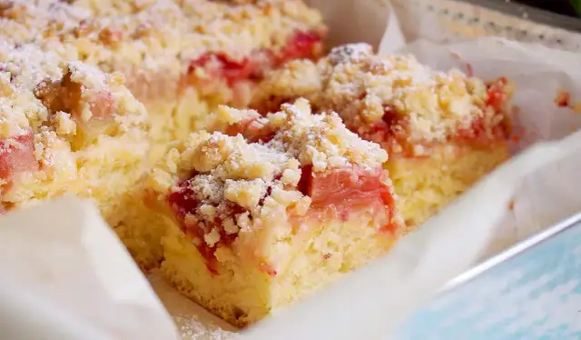 Pyszne ciasto drożdżowe z rabarbarem w Thermomixie – prosty przepis