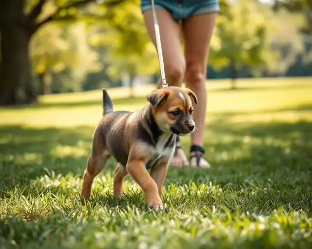 Nauka chodzenia na smyczy ze szczeniakiem: Bez stresu i szarpania