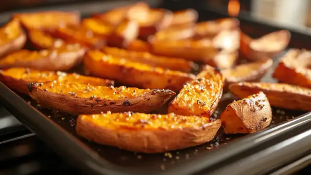 Frytki z batatów: 20 min w 220°C i są idealnie chrupiące!