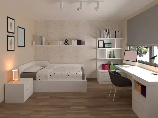 Dormitorio juvenil con estudio: Claves para diseño y funcionalidad