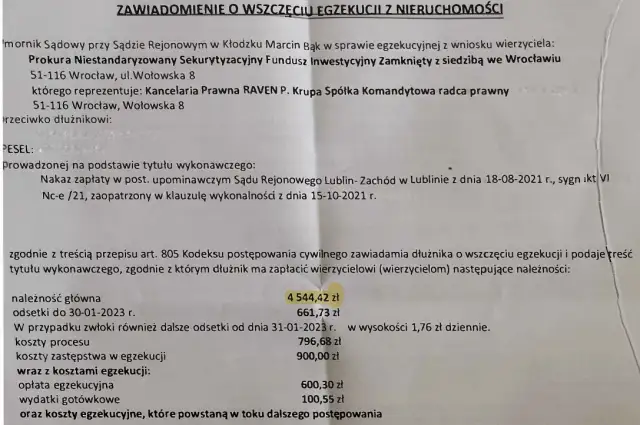 Od jakiej kwoty komornik może zająć mieszkanie? Sprawdź, zanim będzie za późno