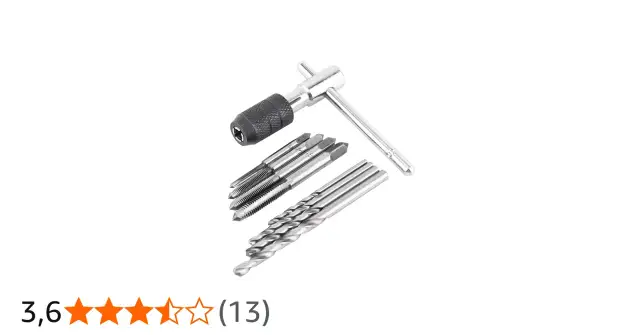 Zestaw gwintowników i wierteł do metalu.