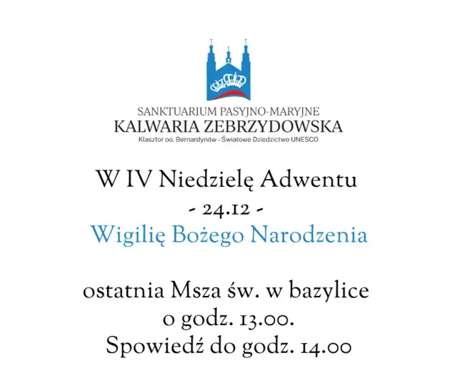 Msze w sanktuarium Kalwaria Zebrzydowska - pełny harmonogram i szczegóły
