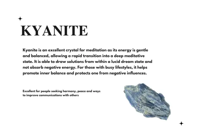 Niebieski kyanit, kamień wspierający medytację i równowagę, idealny dla osób szukających harmonii. Kyanit znak zodiaku.
