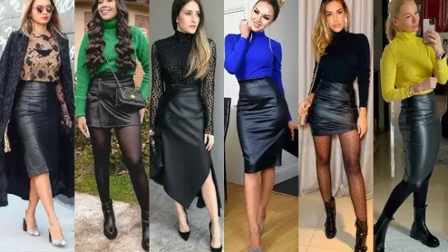 Falda de cuero negra: 3 looks de fiesta para deslumbrar