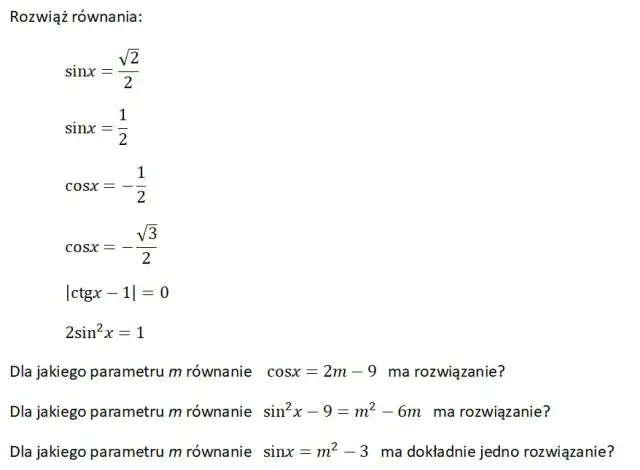 Jak rozwiązywać równania trygonometryczne - proste metody i przykłady