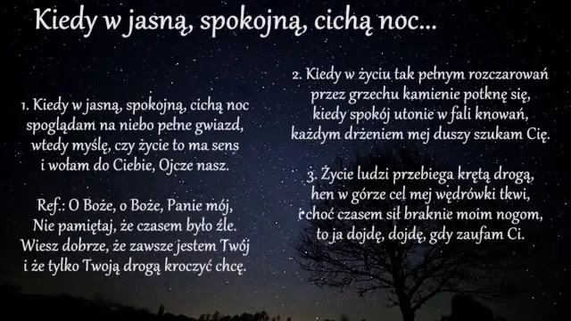 Nuty i chwyty do kolędy „Kiedy w jasną spokojną cichą noc” - pobierz!