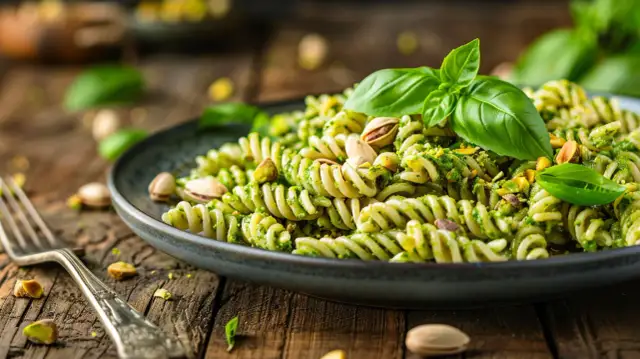 Makaron z pistacjami - Przepis na pyszny makaron z pesto pistacjowym