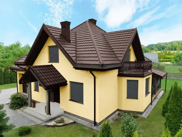 Idealne kolory elewacji do kasztanowego dachu - harmonia i styl