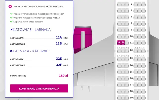 Czy trzeba wybrać miejsce w samolocie Wizz Air? Poznaj opcje i koszty