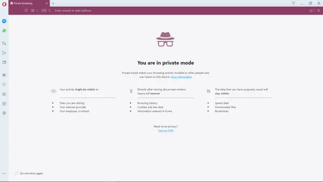 Try private compute services co to? Opera w trybie prywatnym ukrywa Twoją aktywność przed innymi użytkownikami urządzenia.