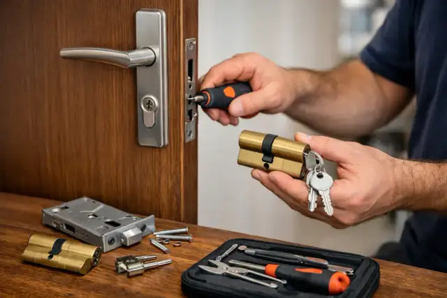 Wymiana zamka w drzwiach. Zastanawiasz się, ile kosztuje wymiana zamka centralnego w samochodzie? Tutaj widzisz proces wymiany zamka w drzwiach.