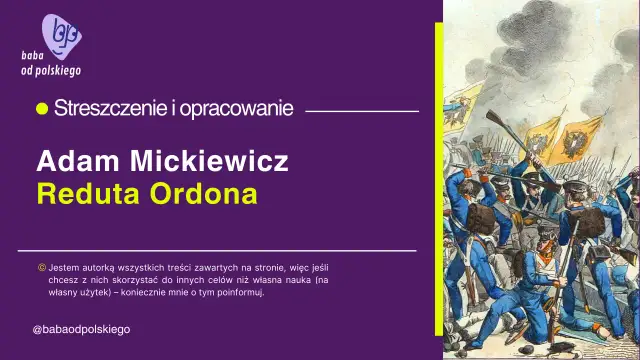 Ilustracja przedstawia bitwę z żołnierzami w niebieskich mundurach i flagami.