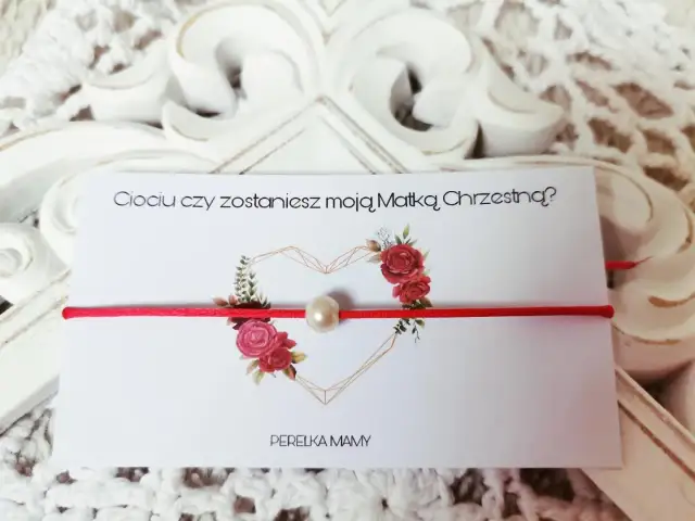 Bransoletka Czy zostaniesz moją chrzestną - emocjonalny prezent na chrzest