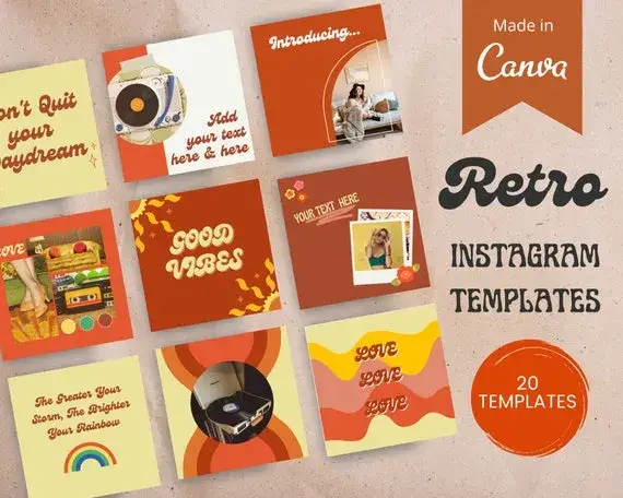 Najlepsze retro szablony Canva, które odmienią Twoje projekty