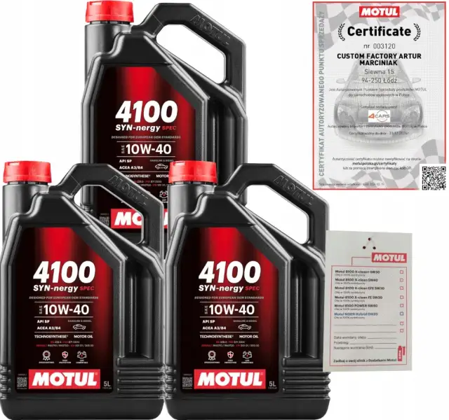 Olej Motul 10W40: idealny wybór dla silników benzynowych i gazowych