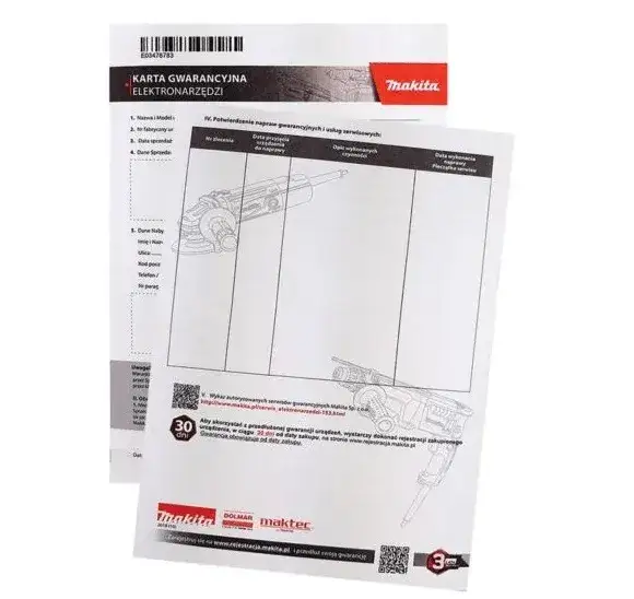 Gdzie jest numer karty gwarancyjnej Makita? Oto prosta odpowiedź