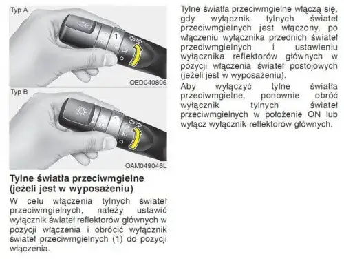 Jak włączyć światła przeciwmgielne tylne Toyota Yaris - prosta instrukcja obsługi