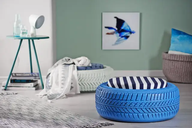 Twoja pufa z opony - Poradnik DIY, odmień swój ogród