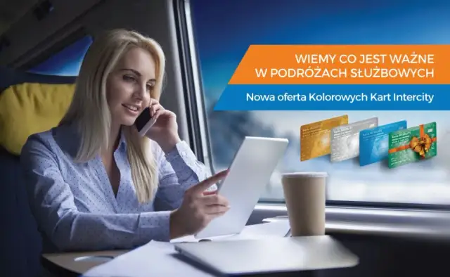 Kolorowa karta intercity - oszczędzaj na podróżach pociągiem w Polsce